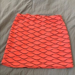 Pink & black textured pencil skirt!!!